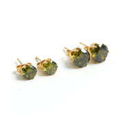 Earring made of gold-plated steel, pressure closure with nut